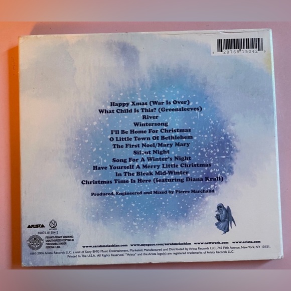 Sarah McLachlan - Wintersong DigiPak CD 
Sarah McLachlan – Wintersong - Picture 2 of 4